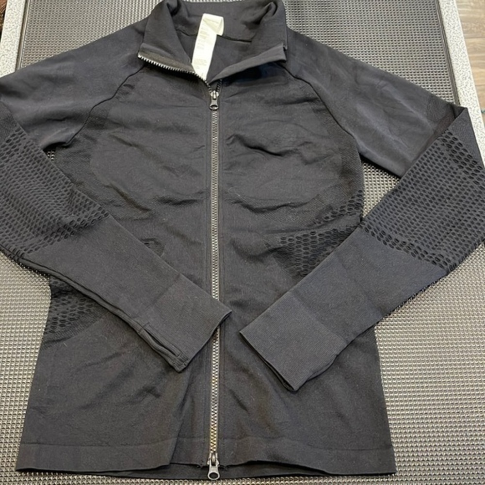 Fabletics Lightweight Long Sleeve Perforated Zip … - image 1